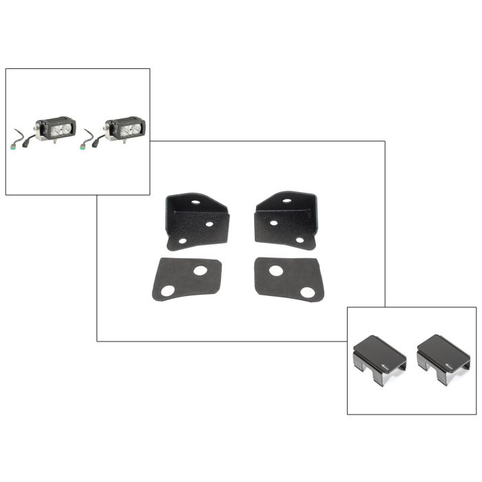 Quadratec  Ultimate Windshield Light Pod Combo for 07-18 Jeep Wrangler JK 