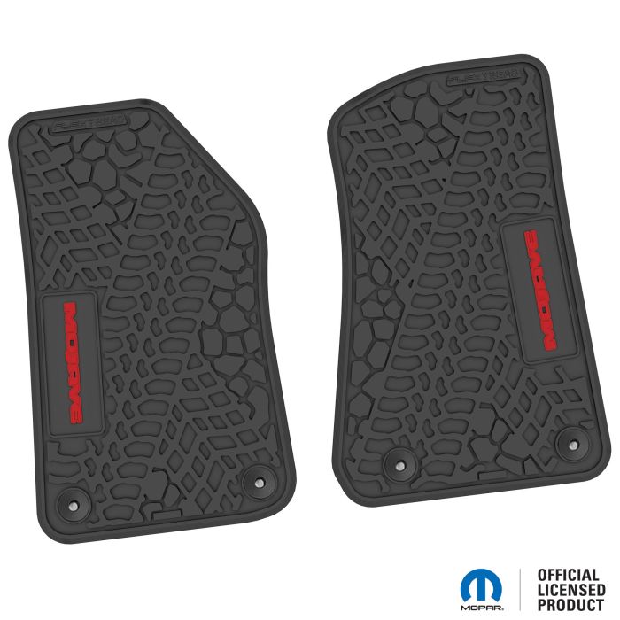 18-24 Jeep JL 2 Dr/Gladiator Front -Tire Tread/Scorched Earth Scene w/ Mojave Insert - Black w/ Red Insert