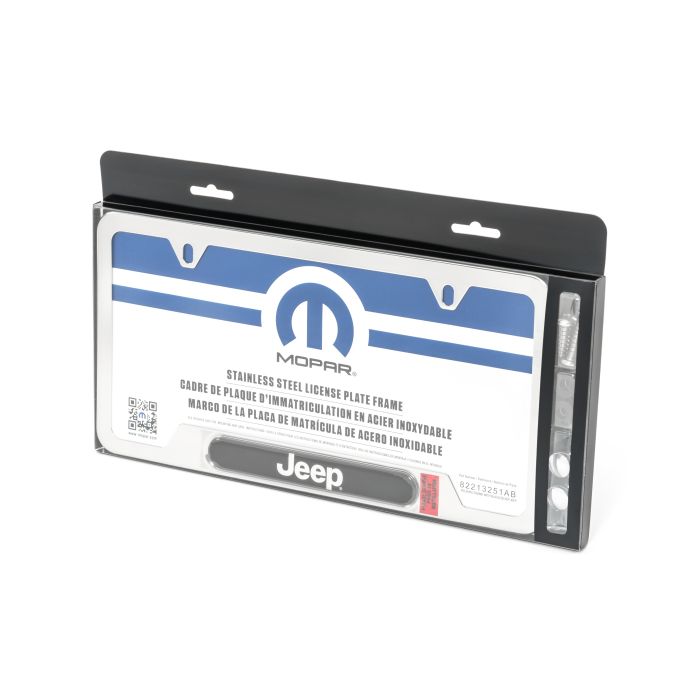 Mopar  License Plate Frame with Jeep Logo 