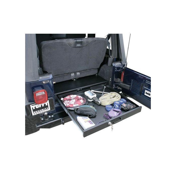Tuffy 130-01 Security Products Full Length Underseat Drawer for 76-06 Jeep CJ-5, CJ-7, CJ-8 Scrambler, Wrangler YJ & TJ 