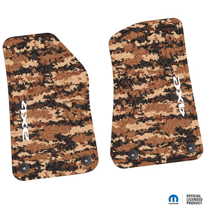 18-24 Jeep JL 2 Dr Front -Tire Tread/Scorched Earth Scene w/ 4xe Insert - Cyberflage w/ White Insert