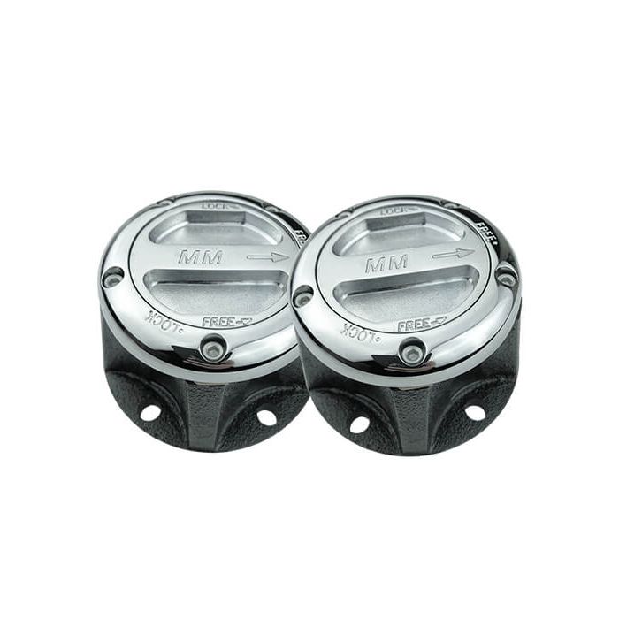 Mile Marker 470 Stainless Steel Manual Locking Hub Set for 81-86 Jeep CJ with 5 Bolts