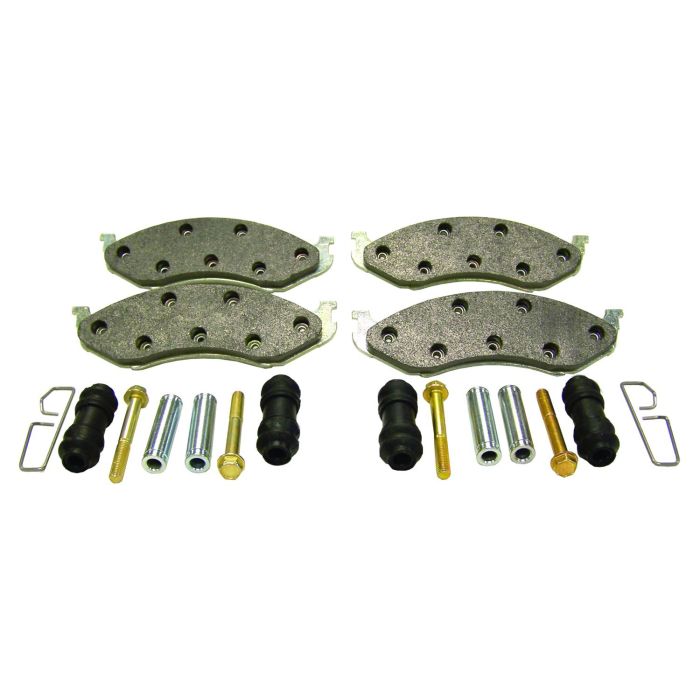 Crown Automotive 4778058MK Front Disc Brake Pad Set with Hardware for 90-01 Jeep Wrangler YJ, TJ & 90-96 Cheorkee XJ