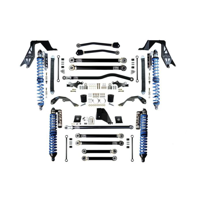 EVO Manufacturing  Stage 4 Plus Adjustable 3–5” King 2.5 Coilover / Enforcer PRO Suspension System for 20-25 Jeep Gladiator JT