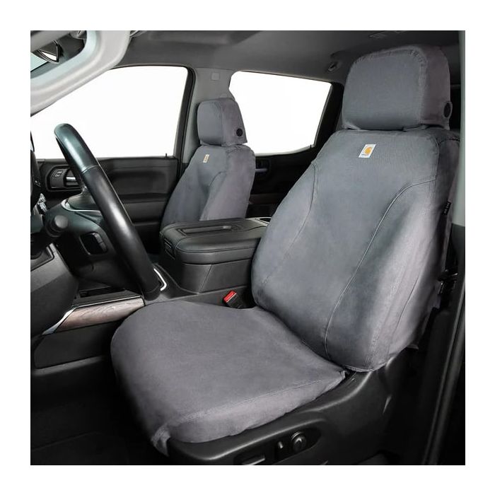 Covercraft SSC2525CAGY Carhartt SeatSaver Custom Front Seat Covers - Gravel for 18-25 Jeep Wrangler JL Unlimited 4-Door