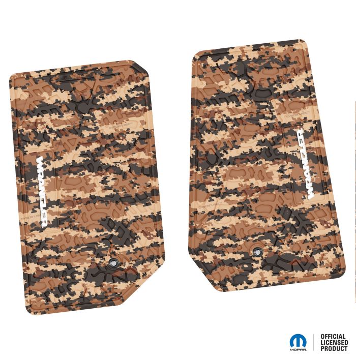 07-13 Jeep JK 2 Dr Front -Tire Tread/Scorched Earth Scene w/ Wrangler Insert - Cyberflage w/ White Insert