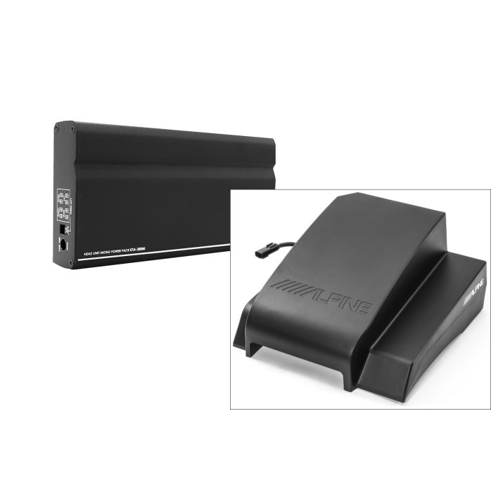 Alpine  KTA-200M Mono Power Pack Amplifier with SBV-10-WRA 10in Water Resistant Subwoofer for 07-18 Jeep Wrangler Unlimited JK