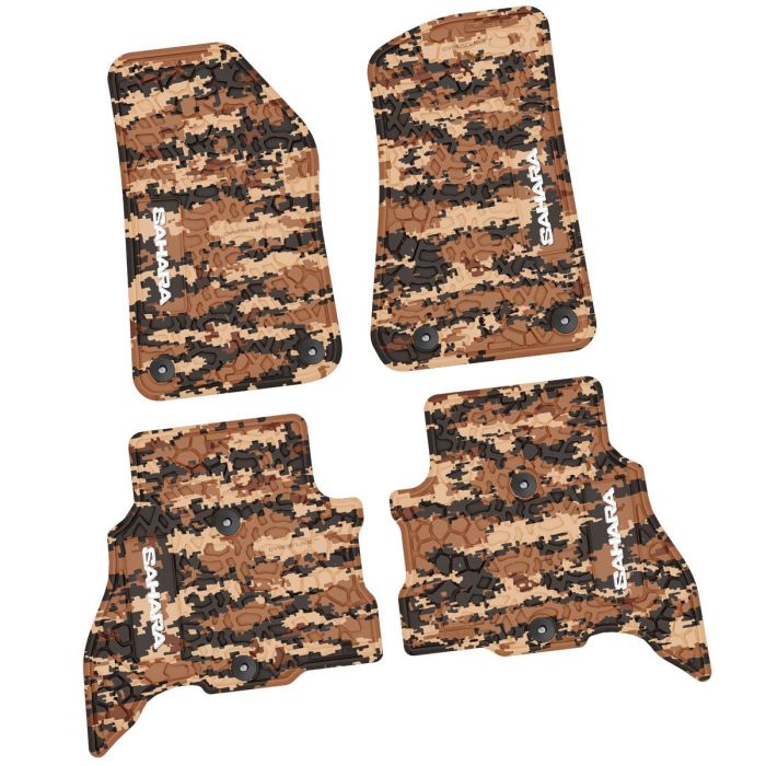 21-24 Jeep 4xe Front and RearTire Tread/Scorched Earth Scene w/ Sahara Insert - Cyberflage w/ White Insert