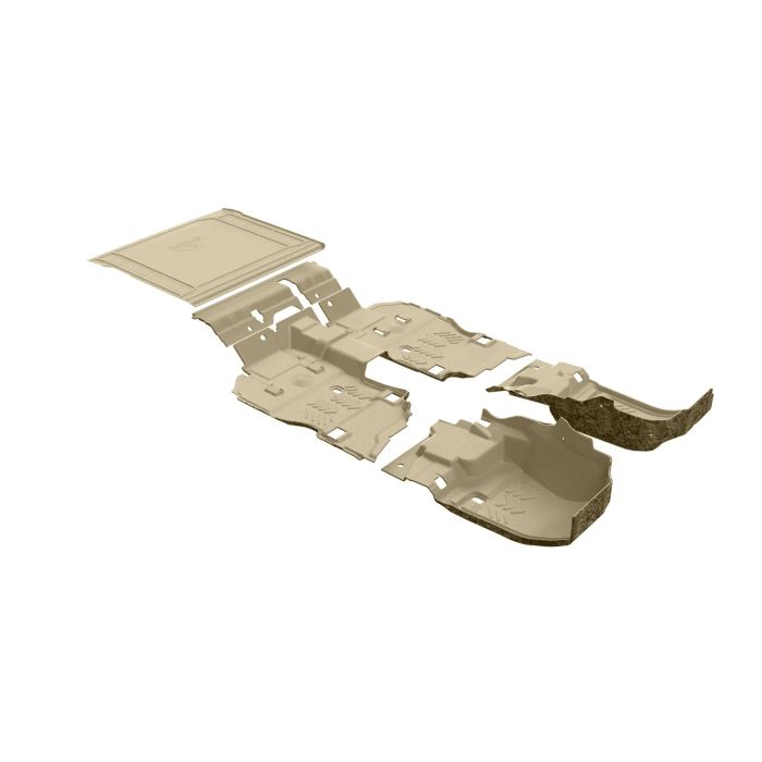 18-23 Jeep Wrangler JLU 4DR floor kit (front and rear flooring, cargo mat, closeout) NO subwoofer desert khaki