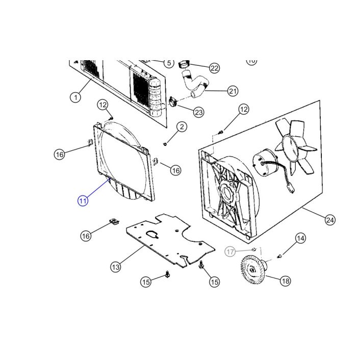 Mopar 52027501AC Radiator Shroud for 87-01 Jeep Cherokee XJ with 4.0L Inline 6 Engine