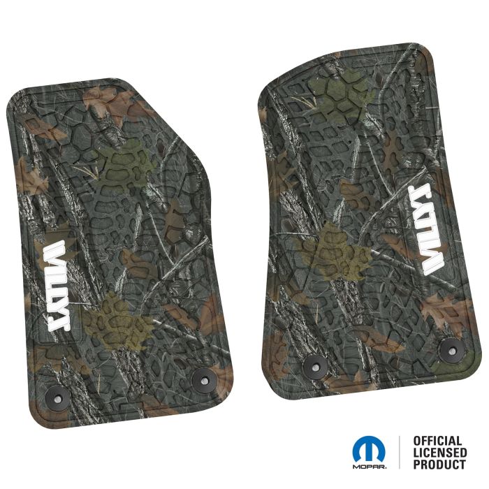 18-24 Jeep JL 2 Dr/Gladiator Front -Tire Tread/Scorched Earth Scene w/ Willys Insert - Rugged Woods w/ White insert