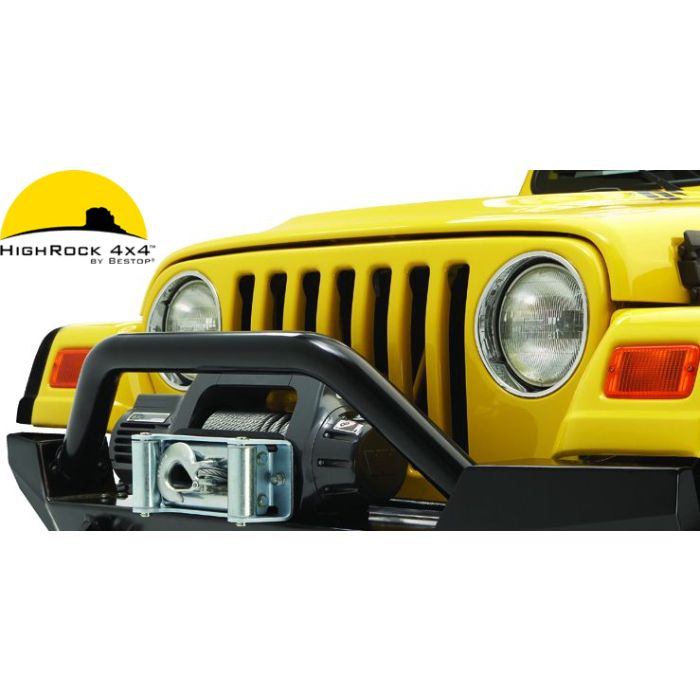 HIGH ROCK FRONT GRILL GUARD-BLACK-87-06