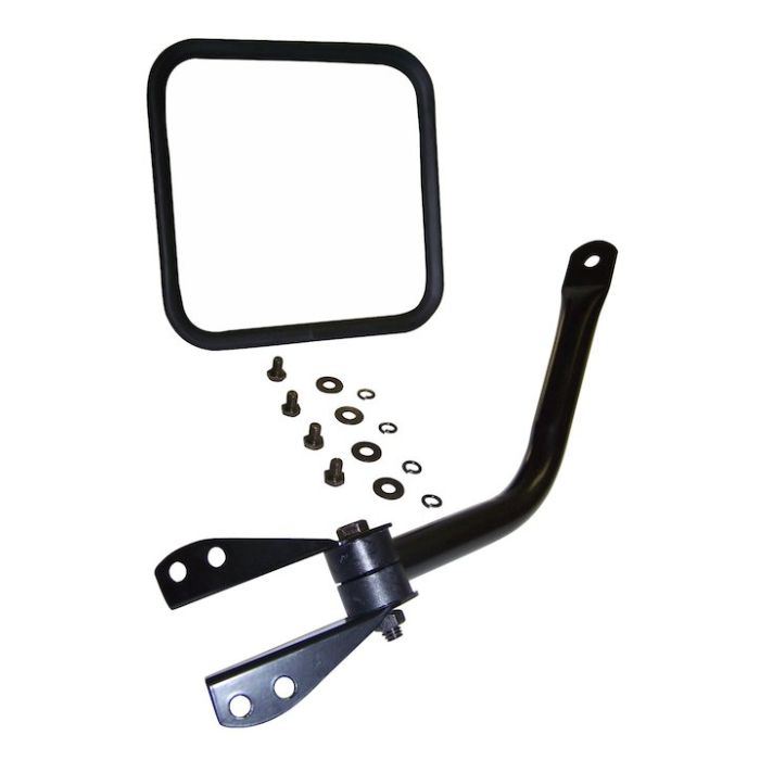 MIRROR & ARM ONLY RH BLK 55-86 CJ