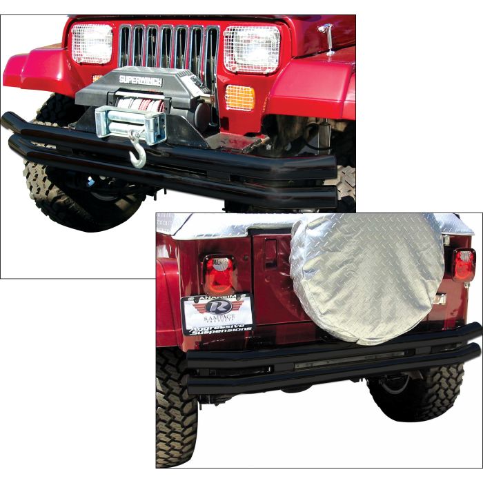 RAMPAGE FR/RR BUMPER W/O HOOP 76-06 BLK