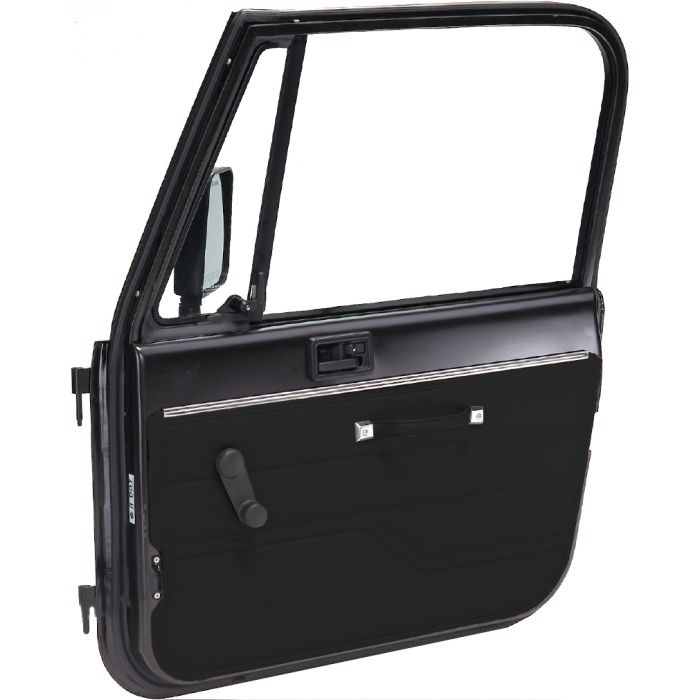 Seatz Manufacturing 78680R-20V Interior Door Panel in Cinder for 82-95 Jeep CJ & Wrangler YJ Passenger Side Full Steel Door