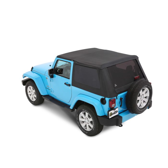 Bestop 5685235 Trektop Soft Top in Black Diamond  for 07-18 Jeep Wrangler JK 2 Door