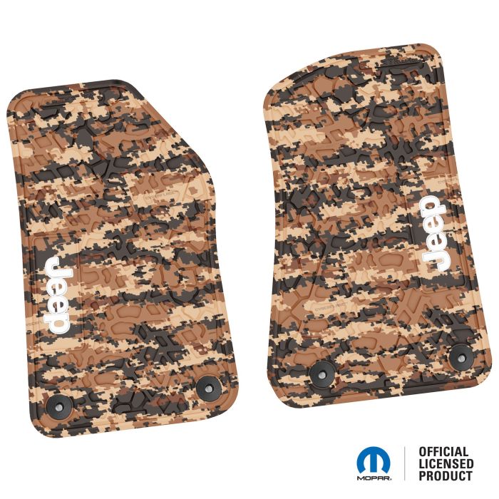 18-24 Jeep JL 2 Dr/Gladiator Front -Tire Tread/Scorched Earth Scene w/ JEEP Insert - Cyberflage w/ White Insert