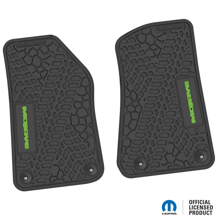 18-24 Jeep JL 2 Dr/Gladiator Front -Tire Tread/Scorched Earth Scene w/ Mojave Insert - Black w/ Lime Insert
