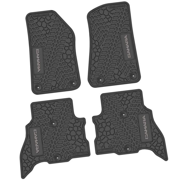21-24 Jeep 4xe Front and RearTire Tread/Scorched Earth Scene w/ Sahara Insert - Black w/ Silver Insert