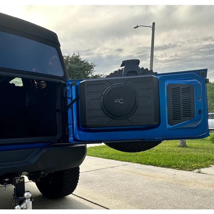 Stinger Off-Road TXFBB12  AudioControl 12" Swing Gate-Mounted 400 Watt RMS Loaded Sealed Subwoofer Box Enclosure  for 21-26 Ford Bronco