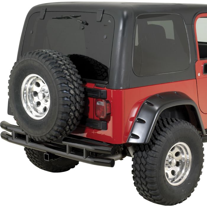 Rugged Ridge  Double Tube Rear Bumper with Hitch for 87-06 Jeep Wrangler YJ & TJ