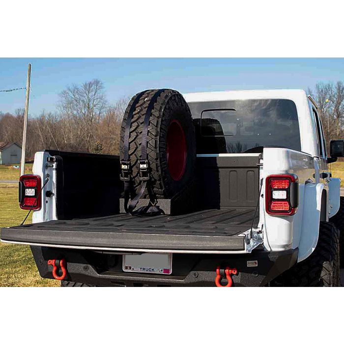 Fishbone Offroad FB21301 Universal In-Bed Tire Carrier for 20-22 Jeep Gladiator JT