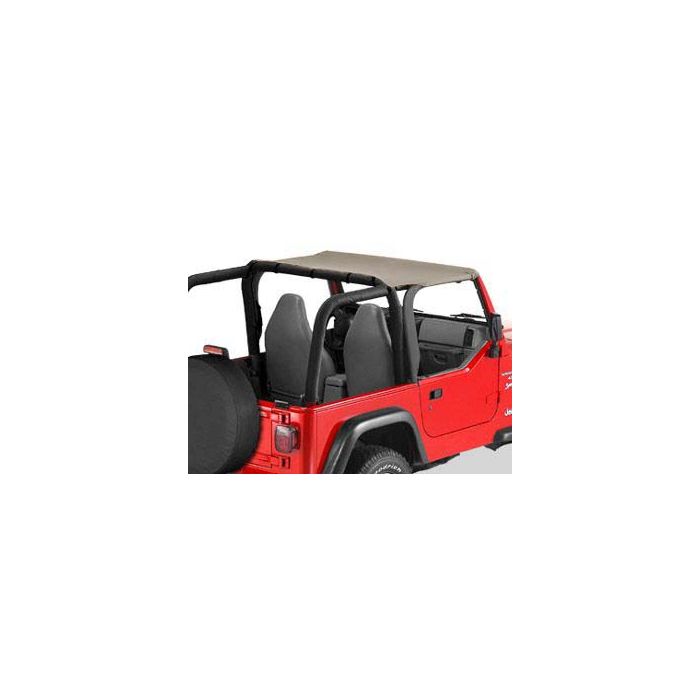 Rugged Ridge 13580.36 Bimini Header Top in Khaki Diamond for 03-06 Jeep Wrangler TJ