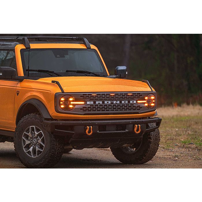 Morimoto XB LED Headlights: Ford Bronco (21+) (Pair / Amber DRL)
