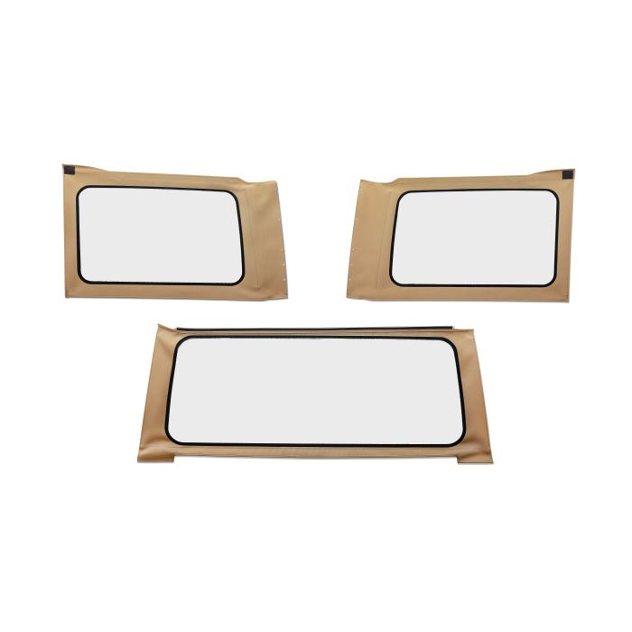 OE JL Replacement Windows - Jeep 2018-23 Wrangler JL (4-Door; Tan Twill; Clear)