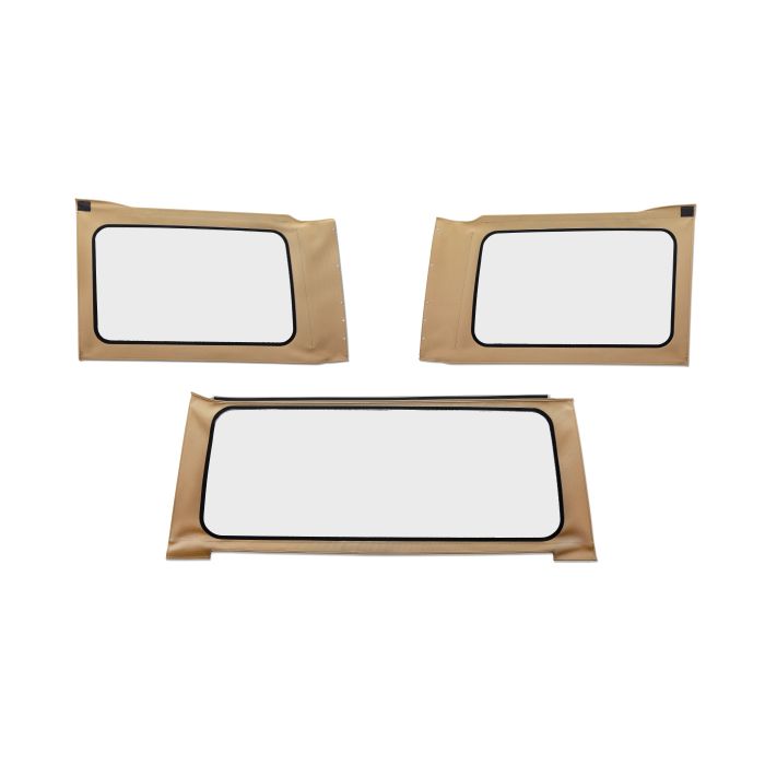 OE JL Replacement Windows - Jeep 2018-23 Wrangler JL (4-Door; Tan Twill; Clear)