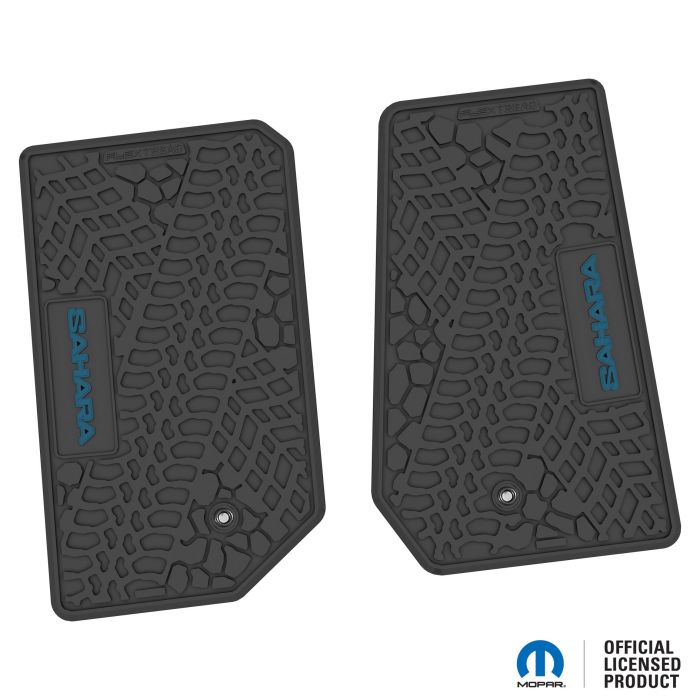 07-13 Jeep JK 2 Dr Front -Tire Tread/Scorched Earth Scene w/ Sahara Insert - Black w/ Dark Blue Insert
