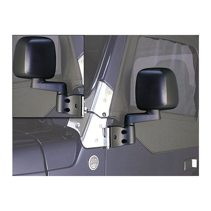 Crown Automotive  Modern Style Mirror Set for 87-06 Jeep Wrangler YJ & TJ with Half Doors & 94-06 Jeep Wrangler YJ, TJ & Unlimited with Full Doors