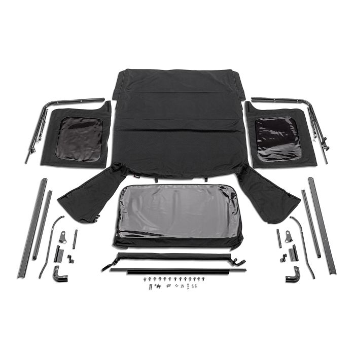Rugged Ridge  Complete Soft Top w/Frame for 76-95 Jeep CJ7 & Wrangler YJ with Full Steel Doors