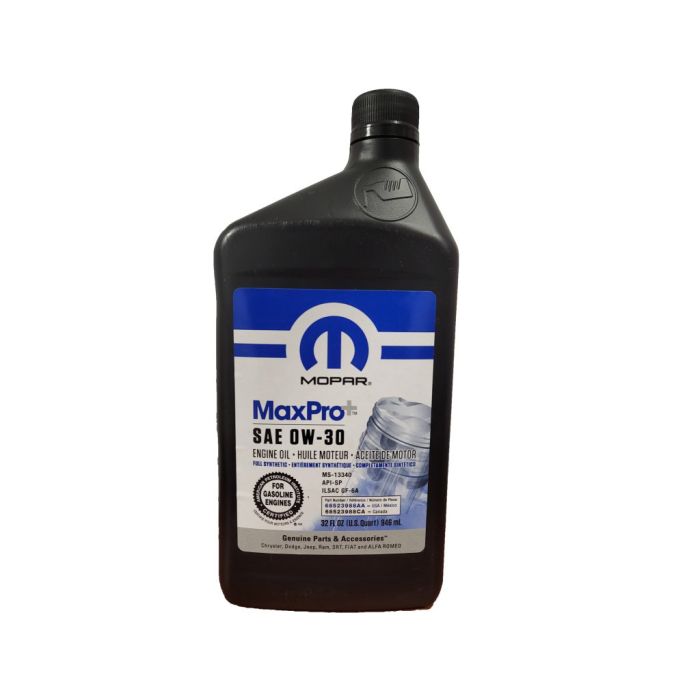 Mopar 68523988AA 0W30 Engine Oil for 15-17 Jeep Renegade BU with 1.4L Engine