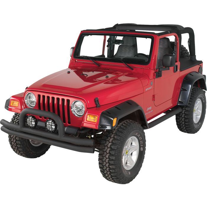 BUMPER FRT 2 TUBE W/HP 76-95 BLK        372-114