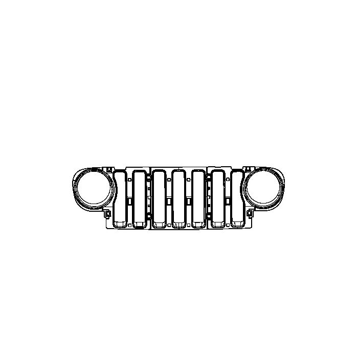 Mopar 6CG99TZZAC Grille and Headlight Trim Rings  for 18-21 Jeep Wrangler JL