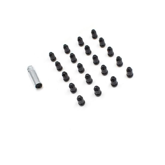 LUG PACK - CAR SPLINE 1/2 (BLK)(20 LUGS+KEY)