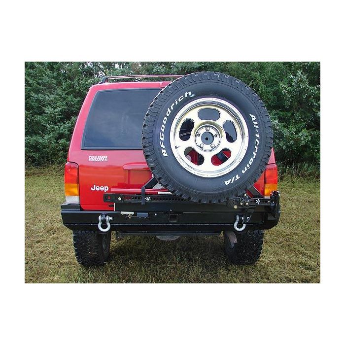 ROCKHARD REAR BUMPER W/TIRE CARRIER-XJ