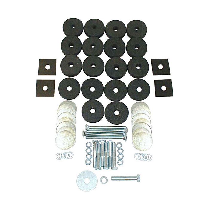 OMIX 12201.01 OE Body Mount Kit for 41-63 MB, GPW, CJ-2A, M38, CJ-3A & CJ-3B