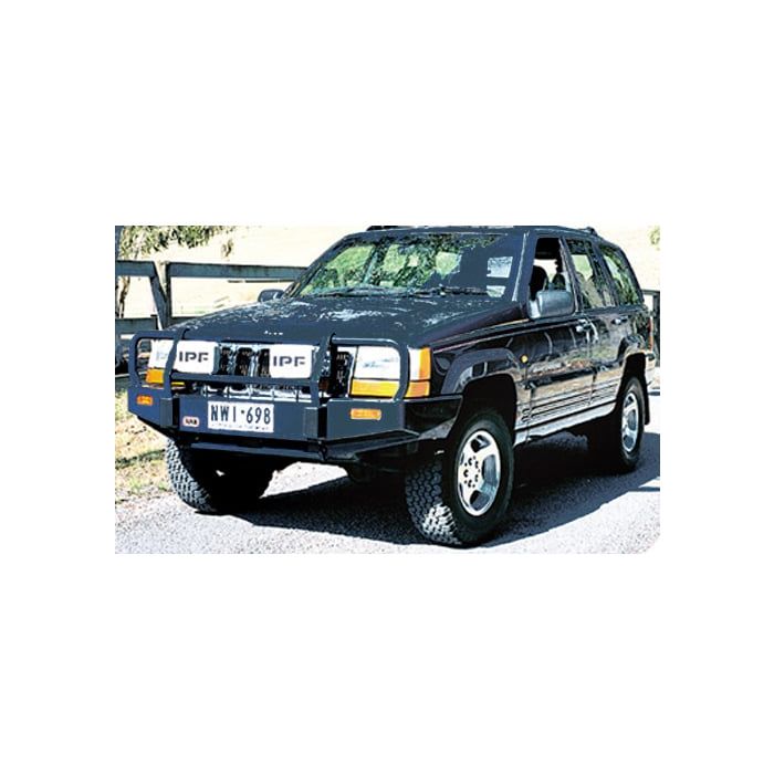 ARB 3450060B Deluxe Winch Bull Bar Bumper in Black for 93-98 Jeep Grand Cherokee ZJ