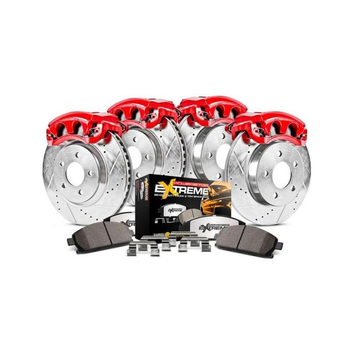 Power Stop KC2220-36 Front & Rear Z36 Extreme Performance Truck & Tow Brake Kit with Calipers for 05-10 Jeep Grand Cherokee WK & Commander XK