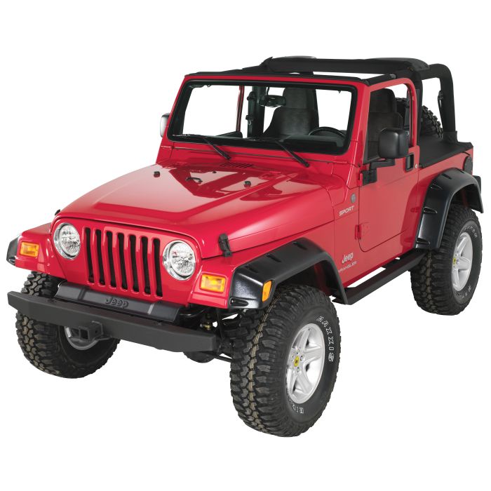 57IN FRONT ROCK BUMPR W/REC BLACK 76-06 533-124