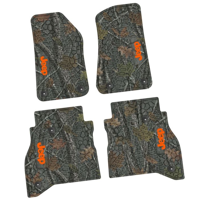 20-24 Jeep Gladiator Front and RearTire Tread/Scorched Earth Scene w/ JEEP Insert - Rugged Woods w/ Orange insert