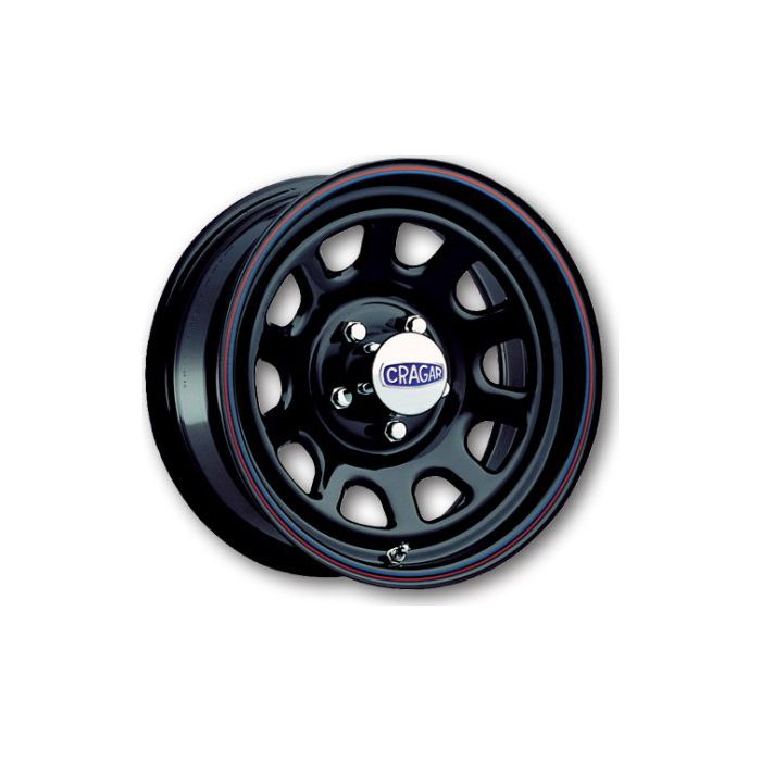 Cragar 3427750 Series 342 Black "D" Window Wheel / 16x7" / 5 on 5" / 4.0" Backspacing 