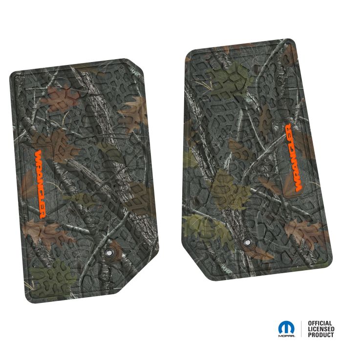 07-13 Jeep JK 2 Dr Front -Tire Tread/Scorched Earth Scene w/ Wrangler Insert - Rugged Woods w/ Orange insert