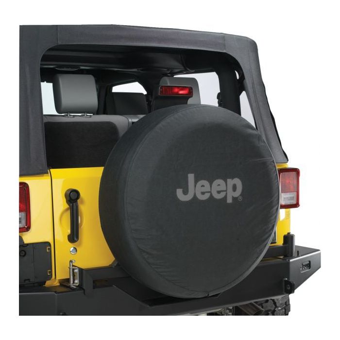 82209961AC - TIRE COVER GRAY JEEP LOGO BLACK DENIM