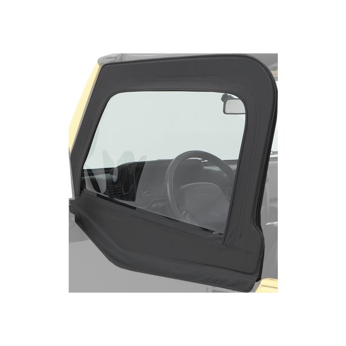 Bestop 5179515 HighRock 4x4 Element Upper Doors in Black Denim for 80-95 Jeep CJ-7, CJ-8 Scrambler & Wrangler YJ