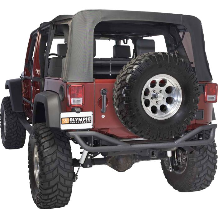 NEW BOA REAR BUMPER-RUB BLK 07-UP JK    250-174