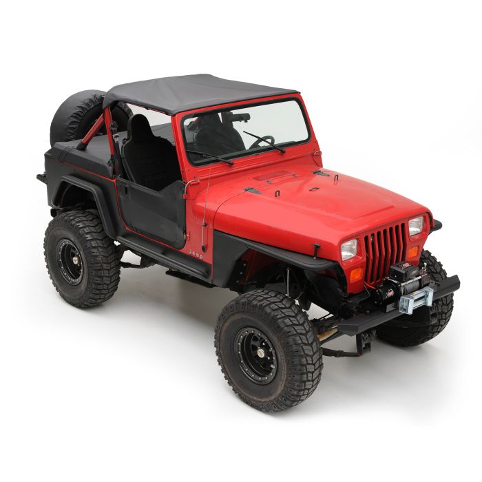 Smittybilt  Front XRC Tube Fenders without Flare in Textured Black for 97-06 Jeep Wrangler TJ