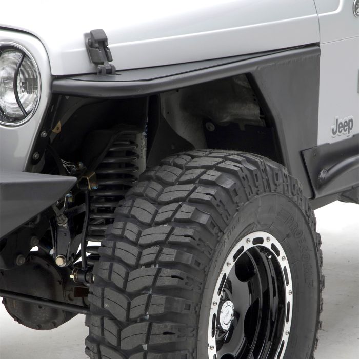 Smittybilt  Front XRC Tube Fenders without Flare in Textured Black for 97-06 Jeep Wrangler TJ